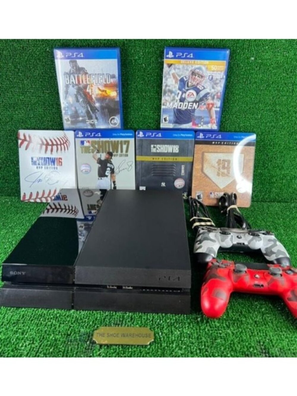 Sony Playstation 4 500GB Black Console PS4 Controller Cords Game Tested Working